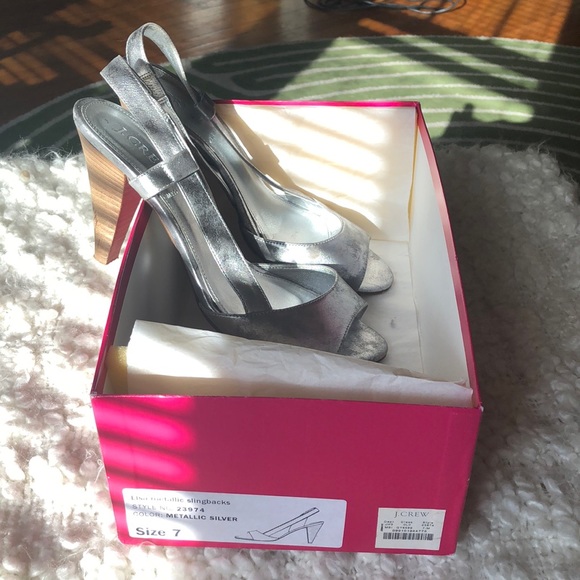 J.Crew Elsa metallic sling backs - Picture 4 of 6